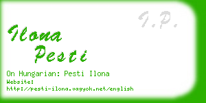 ilona pesti business card